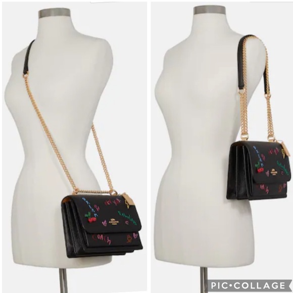 New Coach Klare Leather Crossbody Shoulder Bag Purse With Diary Embroidery Black - Picture 17 of 17